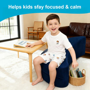 Детское Сенсорное кресло-диван с мягким замшевым чехлом, гибкая активная посадка для игровой комнаты, прочная поролоновая детская качалка - Product Image 4