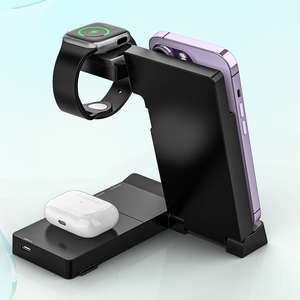 Cargador Inalámbrico Portátil Plegable 6 en 1 de Carga Rápida de 15 W para iPhone, Apple <span class=keywords><strong>Watch</strong></span>, <span class=keywords><strong>Airpods</strong></span>, <span class=keywords><strong>Galaxy</strong></span> <span class=keywords><strong>Watch</strong></span> - Product Image 4