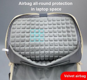 17.3 Inch New Unisex Business Travel <b>Laptop</b> <b>Backpack</b> Large Capacity Waterproof Zipper Closure Shockproof Airbag Protect - Product Image 4
