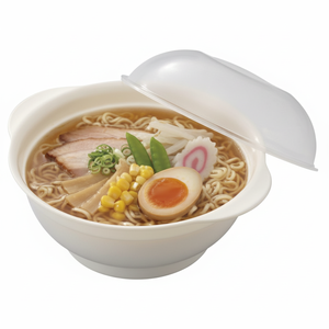 Inomata Set di piatti e ciotole in plastica a microonde per Ramen per servire spaghetti caldi - Product Image 1