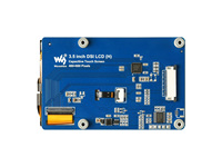 Pantalla Táctil Capacitiva DSI Waveshare de 3.5 Pulgadas, Táctil de 5 Puntos, 480x800 Píxeles, Panel IPS, Interfaz I2C, Ángulo de Visión de 170°