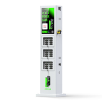 Distributeur automatique de batteries externes portables étanches WIFI/4G avec sortie 160W, 24 emplacements et batterie 6000mAh
