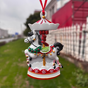 Adorno Navideño Personalizado <span class=keywords><strong>de</strong></span> Caballo <span class=keywords><strong>de</strong></span> Carrusel para Árbol <span class=keywords><strong>de</strong></span> <span class=keywords><strong>Navidad</strong></span>, Decoración Colgante con Nombre Personalizado, Regalo DIY <span class=keywords><strong>de</strong></span> Resina - Product Image 5