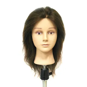 wholesale salon practice mannequin training head with 100% human hair