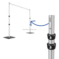 Kit de Soporte Ajustable para Telón de Fondo de Boda 20x14FT con Arco para Fiestas y Bodas, Base Metálica Reforzada