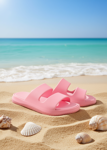 Sandali Unisex EVA con Doppia Fascia Taglia 26 Comodi Open Toe Estivi Slip-On Tinta Unita - Product Image 2