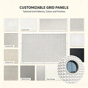 Sistema de Fachada de Rejilla de Paneles de Aluminio Modernos para Revestimiento de Paredes Exteriores en Centros Comerciales y Edificios de Oficinas - Product Image 4