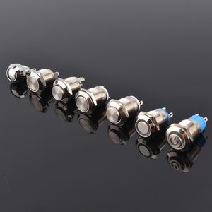 Mini Interruptor de Botón Pulsador Metálico de 12mm con Anillo de Luz LED Amarillo, Impermeable IP65, 2A 110V 1NO Momentáneo - Product Image 6