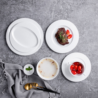 Ensembles de dîner en porcelaine grand buffet de luxe assiette en poterie tasse à thé minimaliste ensemble de vaisselle ensemble de dîner assiette en céramique pour hôtel