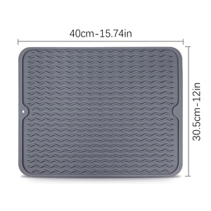 <b>Silicone</b> Dish Drying <b>Mat</b> for Multiple Usage Silicon Dish Drying <b>Mat</b> Heat Resistant Table <b>Mat</b> for Kitchen Counter - Product Image 3