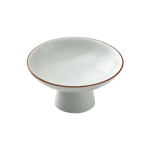 Plato de Frutas de Cerámica Ru Yao con Pedestal, Plato Redondo de Porcelana de Lujo Retro para Fiestas de Té y Aperitivos - Product Image 5