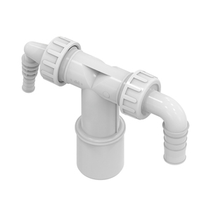 Siphon de lavabo blanc en PP 1 1/2 pouce, système de vidange pop-up pour salle de bain, installation facile - Product Image 4