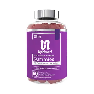 엽산과 비타민 B6 및 B12 를 가진 주문을 받아서 만들어진 식물성 거미 사과 사이다 식초 Gummies