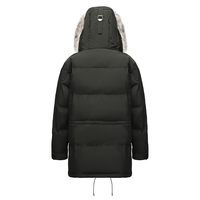 Veste parka d'hiver imperméable pour femme Bechance, coupe-vent, longue, à capuche, avec garniture en fourrure amovible pour un usage quotidien