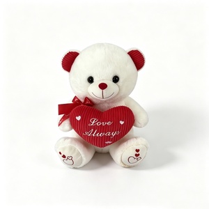 Oso de peluche personalizado con temática de amor, oso de peluche dulce como regalo, oso de peluche blanco para decoración de San Valentín - Product Image 3