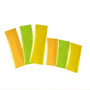 Sachet de bâtonnets thermoscellables en gel liquide laminé de papier d'aluminium pur à joint plié multicolore