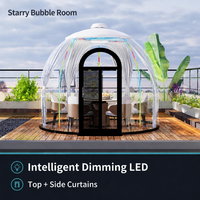 Dôme transparent en polycarbonate Starry Bubble Room avec structure en aluminium aéronautique pour restaurant et gîte