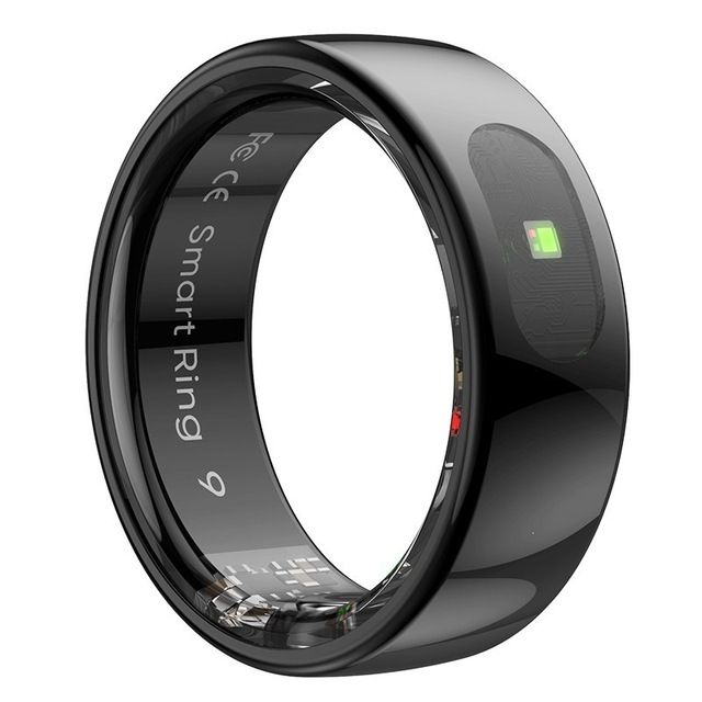 R08 Smart Ring with Charging Case 5ATM Waterproof Heart Rate Blood Oxygen Sleep Health Monitor Sport Fitness Tracker