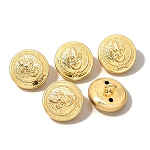 Gold Metal Shank <b>Buttons</b> Round Embossed Logo Classic Uniform <b>Button</b> - Product Image 5