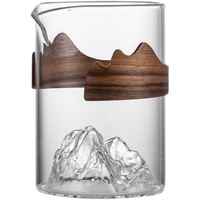 Tasse de partage de thé en verre Borosilicate épais tasse Gongdao tasse résistante à la chaleur tasse à boire avec manche en bois vaisselle de Restaurant à domicile