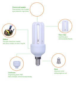Ampoule Mini E14 en Forme <span class=keywords><strong>de</strong></span> U 3u 9w T3 CFL à <span class=keywords><strong>Prix</strong></span> Avantageux pour Économiser l'Énergie - Product Image 3