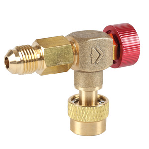 Hongsen Refrigerant Charging Valve R22 R410 1/4 In <b>Threaded</b> Safety Valve For Air Conditioner Gas Filling <b>Tool</b> - Product Image 1