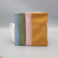 Sac de rangement portable pour lunettes en cuir PU rectangulaire, à fermeture automatique par ressort, souple, vente en gros