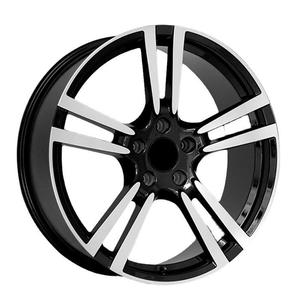 Rines Negros Brillantes de 20 Pulgadas con Diseño Multirradio 5x120 <span class=keywords><strong>para</strong></span> Porsche, BMW M3, M4, M5, M6, Mercedes AMG CLA, C63, E63, Audi R8, RS6, RS7, SUV, Ruedas Fundidas - Product Image 1