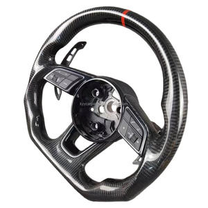 Volant de voiture en fibre de carbone forgée pour <span class=keywords><strong>Audi</strong></span> <span class=keywords><strong>RS4</strong></span> A4 B8.5 TT 8J A4 B6 4F S8 D4 S4 B8.B9 RS3 8V A6 C6 4F TT <span class=keywords><strong>MK1</strong></span> - Product Image 2