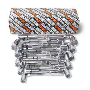 BETA - 009330081 Jeu de 17 clés à douille hexagonales décalées à double extrémité-EAN 8014230081939 WRENCHES ANGLED SOCKET WRENCHES - Product Image 1