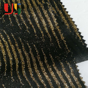 Shaoxing वस्त्र बाजार नरम हाथ लग रहा है आरामदायक 60% एन 35% M 5% सपा के लिए lurex बुनना नायलॉन कपड़े शाम पोशाक - Product Image 3