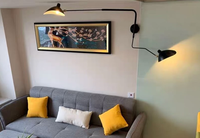 Lampe murale à bras long en fer, style canard, pour la maison