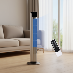 Ventilateur tour numérique intelligent avec télécommande, trois vitesses, ventilateur de refroidissement domestique, conception sans pales, fonctionnement électrique - Product Image 2