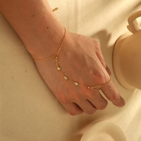 Pulsera de Acero Inoxidable de Moda con Certificado CE, Resistente al Deslustre, Impermeable, Cadena para Dedos en Oro de 18k