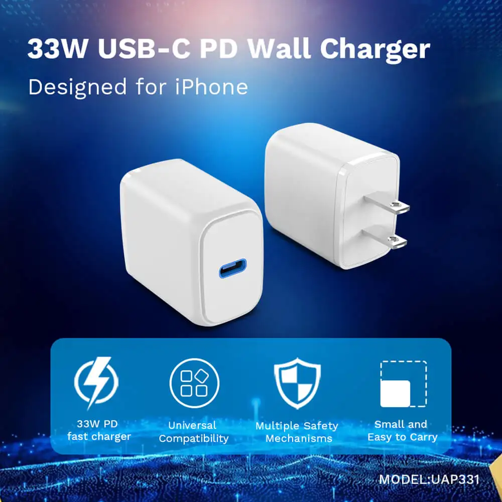 Double Port USB Chargeur Imperméable USB C & QC3