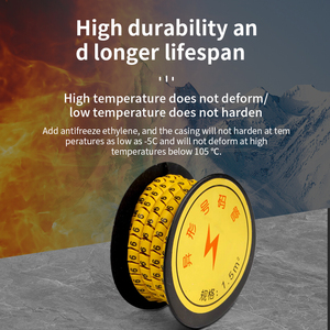 สายเคเบิลทำเครื่องหมายฉลาก1m ² สายเคเบิลหมายเลข1.5m ² EC Series 0-9เป็น<span class=keywords><strong>สัญลักษณ์</strong></span><span class=keywords><strong>หลอด</strong></span>แบนพลาสติกสายไฟฟ้าวัสดุพีวีซีอ่อน - Product Image 4