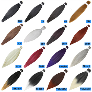 Extensions de Cheveux Synthétiques Yaki Lisses à Tresser Effet Sel et Poivre, Tresse Facile, Marque Privée Ultra Darling, Vente en Gros - Product Image 3