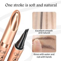 Crayon à sourcils 3D professionnel longue tenue, waterproof, à pointe fourchue, crayon à sourcils effet tatouage, ultra fin, liquide, pour le maquillage