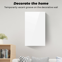 SMATRUL Interrupteur mural décoratif à coque vierge en verre trempé pour la maison (norme US) sans fonction tactile Wi-Fi intelligente