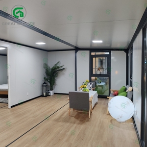 Pared de vidrio de lujo 40ft Prefab Container House Modular Oficina portátil 3 dormitorios Home Restaurant Container Shop Store Villa - Product Image 4