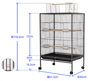 Gabbia di volo di rotolamento Extra Large <span class=keywords><strong>Bird</strong></span> House in ferro battuto grande gabbia per uccelli con supporto di rotolamento - Product Image 3