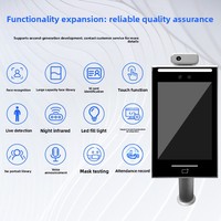Sistema de Control de Acceso con Torniquete Electrónico Digital de Reconocimiento Facial, Pantalla Táctil de Doble Cámara, Alimentación USB, Todo en Uno
