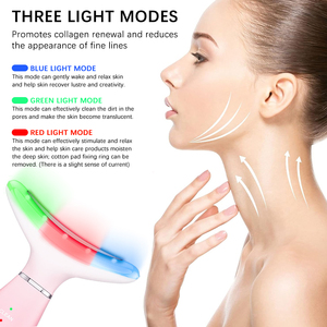 42 C Warm Lift Facial and Neck Massage Instrument Neck Wrinkle <b>Removal</b> Beauty Instrument Dimming Wrinkles Colorful Light Neck - Product Image 4