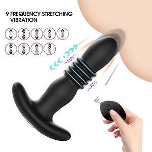 Automatic Telescopic Anal Butt Plug Big Size Vibração Masturbador Próstata Massager Adulto Sex Products Para Masculino E Mulher - Product Image 2