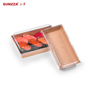 Sunzza食品包装容器,環境にやさしい使い捨て寿司箱クラフト紙箱 - Product Image 6