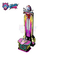 Nouvelle version améliorée du simulateur de force Red Hockey Hammer, machine de jeu d'arcade de boxe à monnayeur