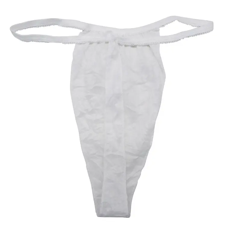 Tanga desechable para mujer, ropa interior para spa hecha por spunlace, Tanga de hilo g desechable