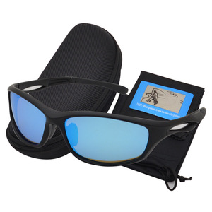 Lunettes de soleil de sport ANLORR polarisées, monture intégrale rectangulaire, unisexe, pour activités de plein air, avec étui, protection UV 100% - Product Image 3