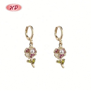 Conjuntos de Joyería de Moda, Circonita Cúbica AAA, Chapado en Oro de 18K, Collar y Aretes de Latón con Forma de Corazón, Conjuntos Modernos para Mujer, para Bodas, Fiestas y Uso Diario - Product Image 6