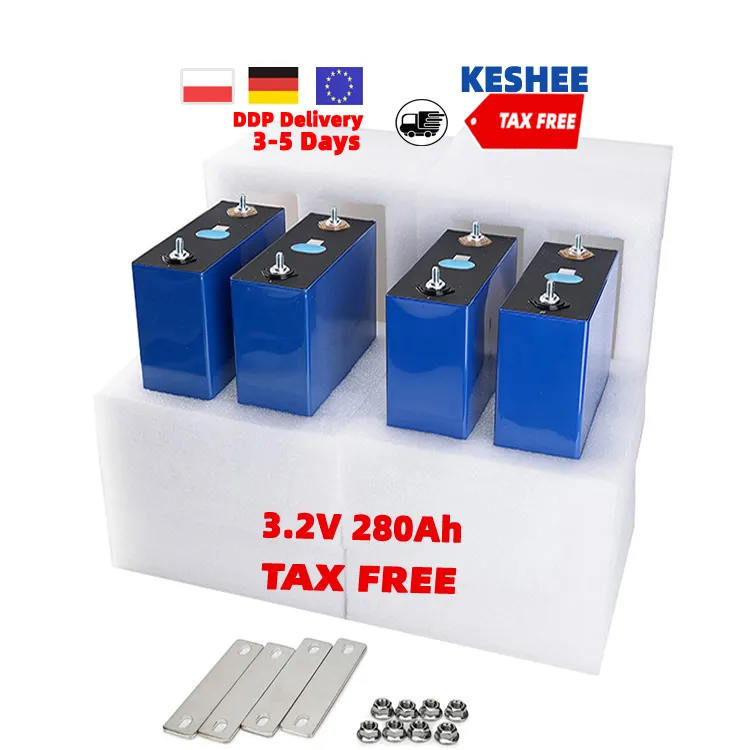 KESHEE-batería recargable Prismatic Lifepo4 para bicicleta eléctrica, batería de litio para carrito de Golf, 36V, 3,2 V, 280Ah, almacén europeo